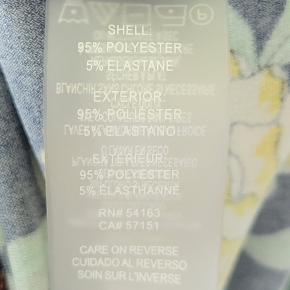 TOMMY HILFIGER Sz 2 Blue Floral Round Neck Sleeveless Sheath A line Dress - Picture 11 of 13